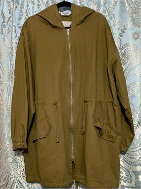 Women’s SZ14 Lightweight Olive Green Parka Utility Jacket ASOS Design Hooded
